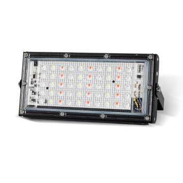 IP66 RGB led flood light 30W 35W in black case with 24keys remote for garden lighting